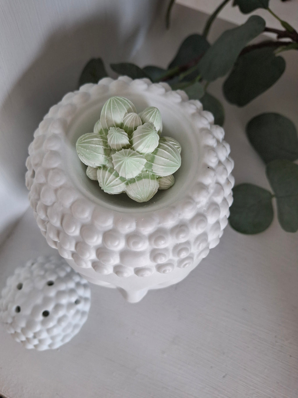 Matte White Buddha Head Wax Burner