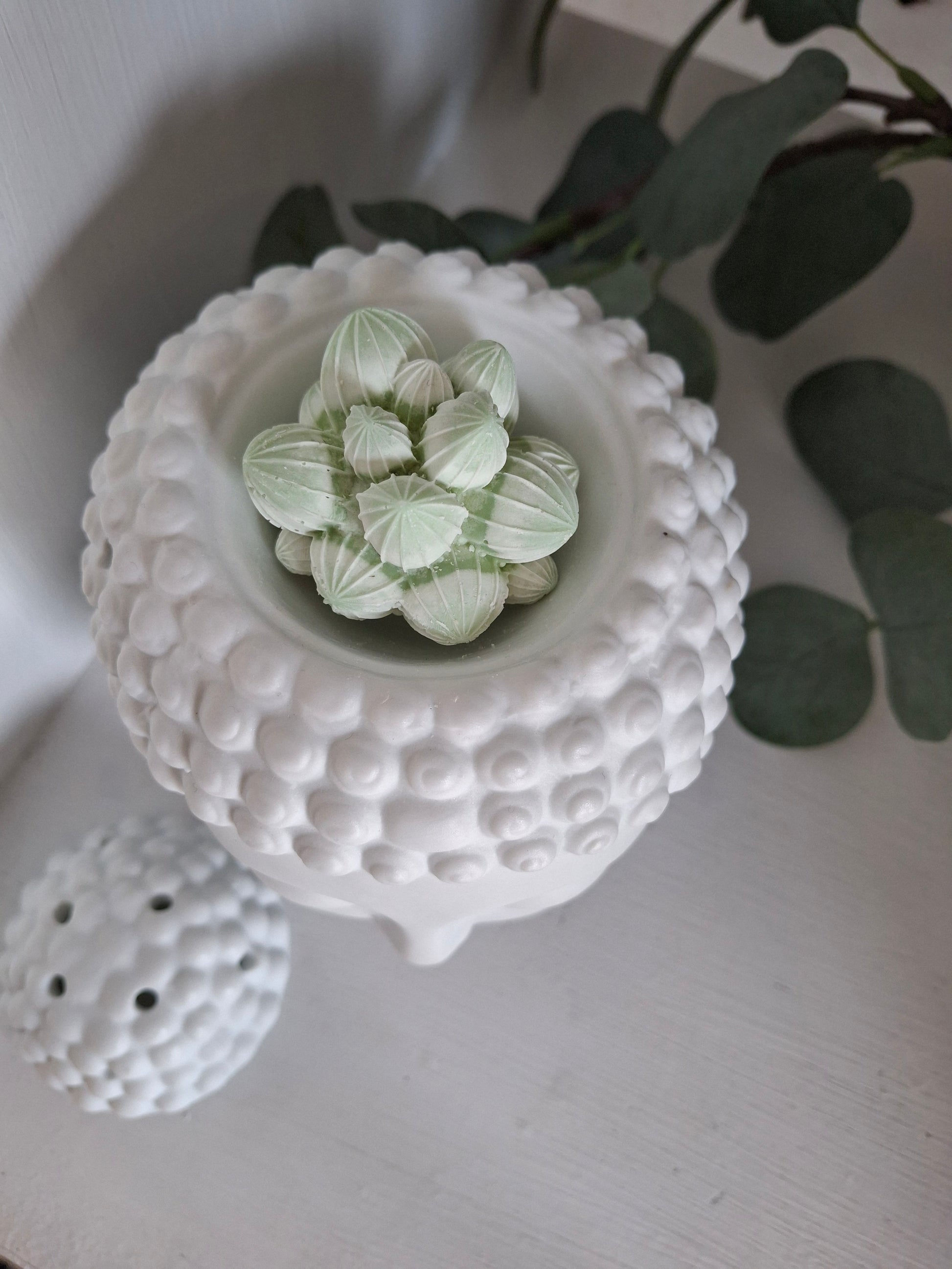 Matte White Buddha Head Wax Burner
