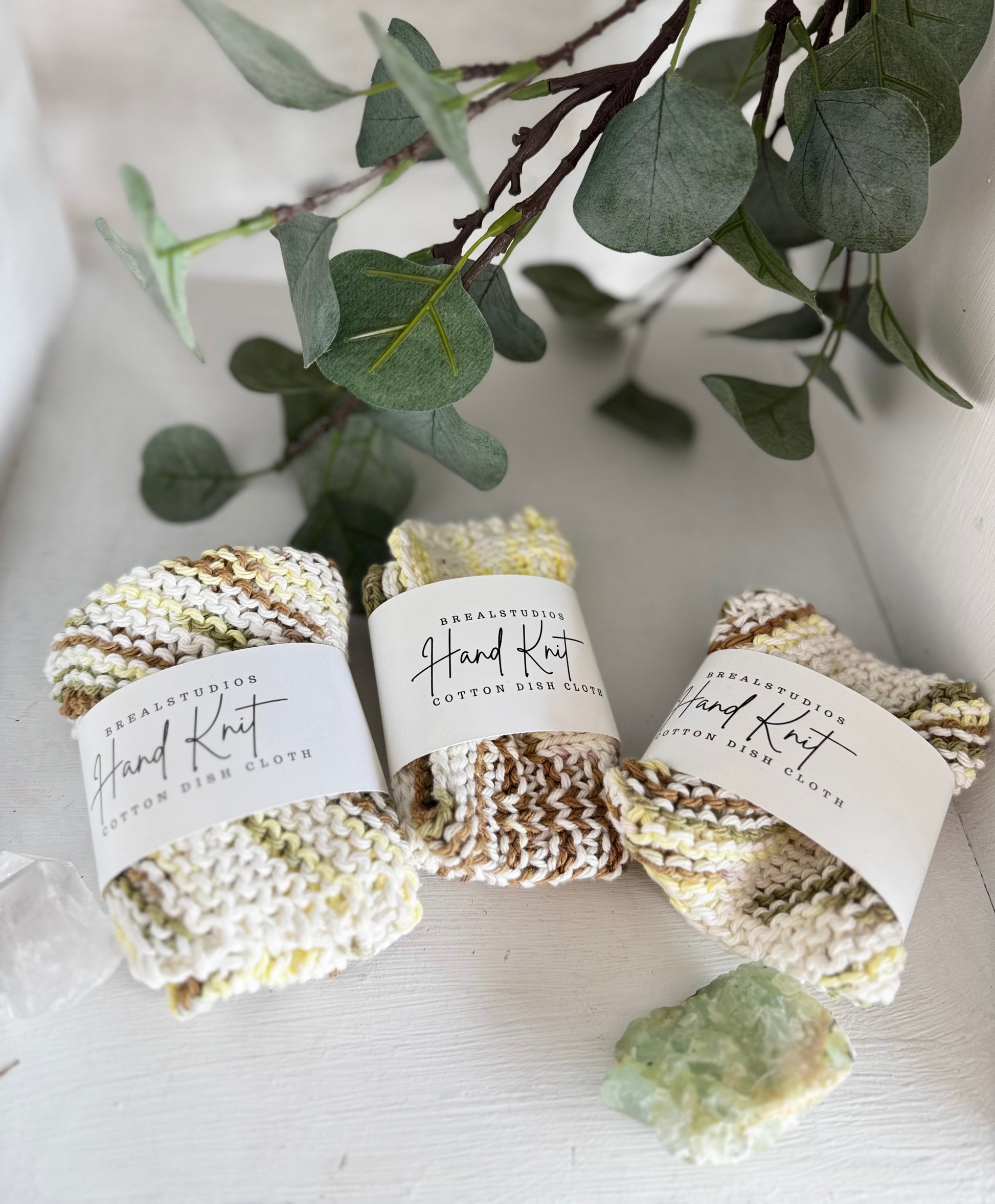 Hand-Knit Cotton Dish Cloth