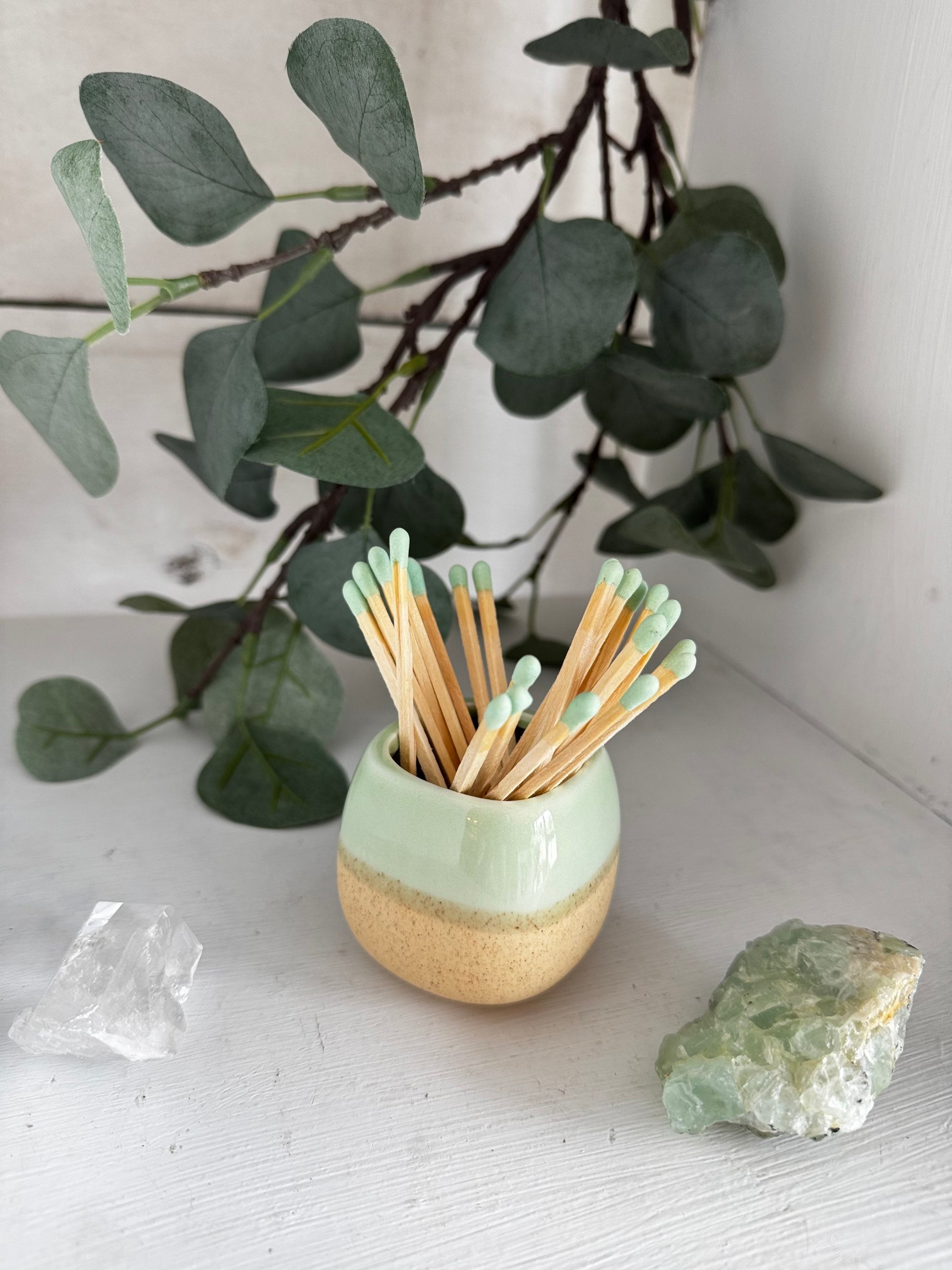 Ceramic Match Holders - With or Without Matches - 5 Colors
