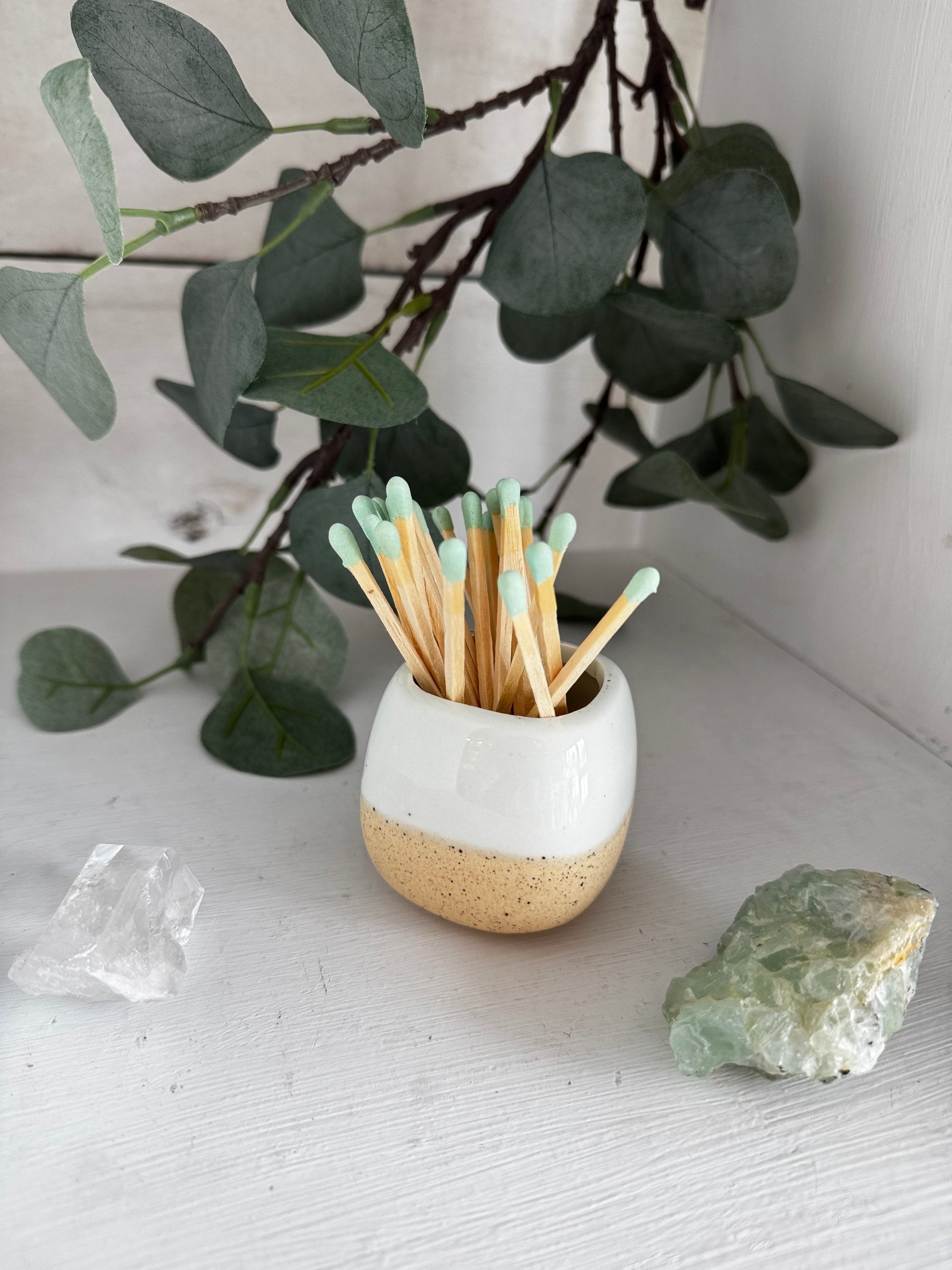 Ceramic Match Holders - With or Without Matches - 5 Colors