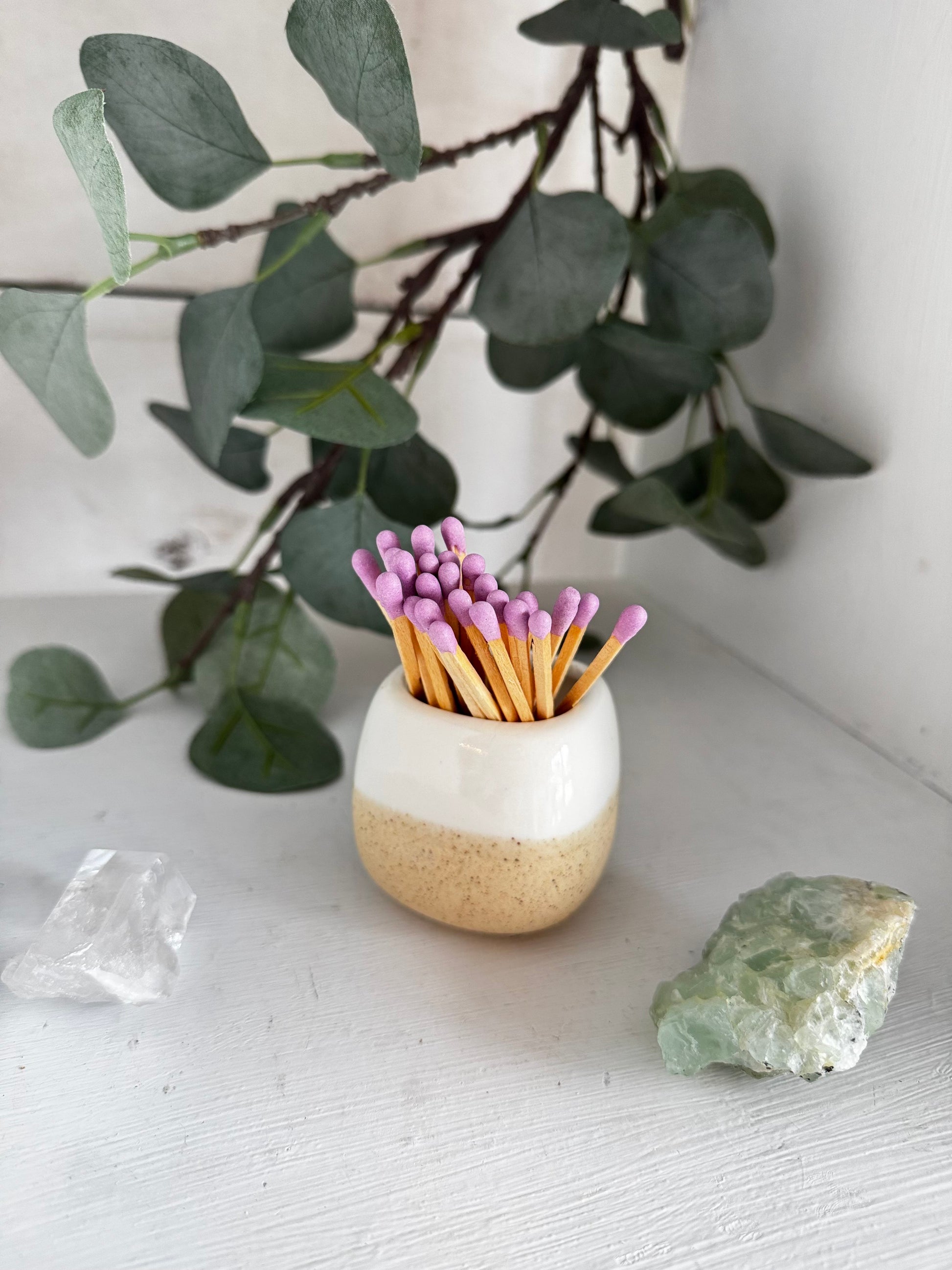 Ceramic Match Holders - With or Without Matches - 5 Colors