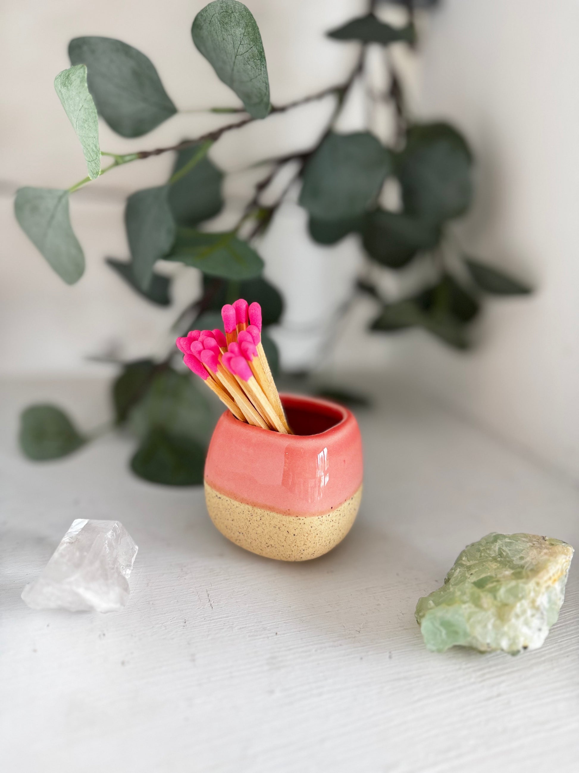 Ceramic Match Holders - With or Without Matches - 5 Colors