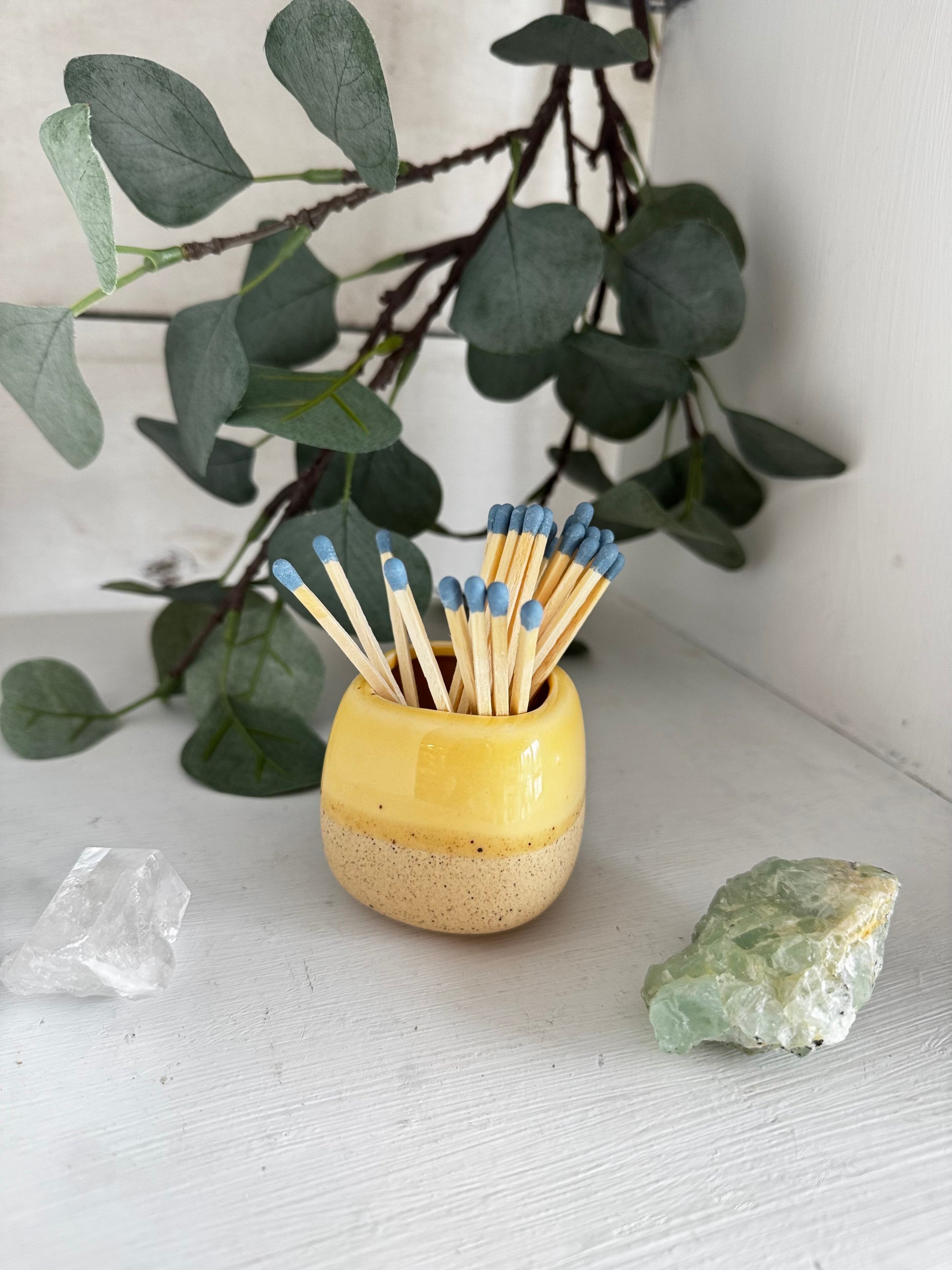 Ceramic Match Holders - With or Without Matches - 5 Colors