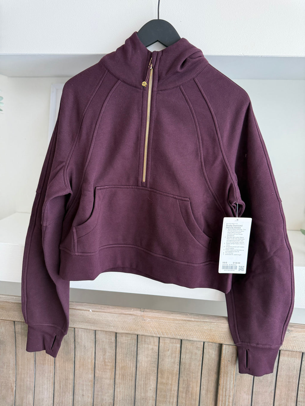 Scuba Oversized Half-Zip Hoodie