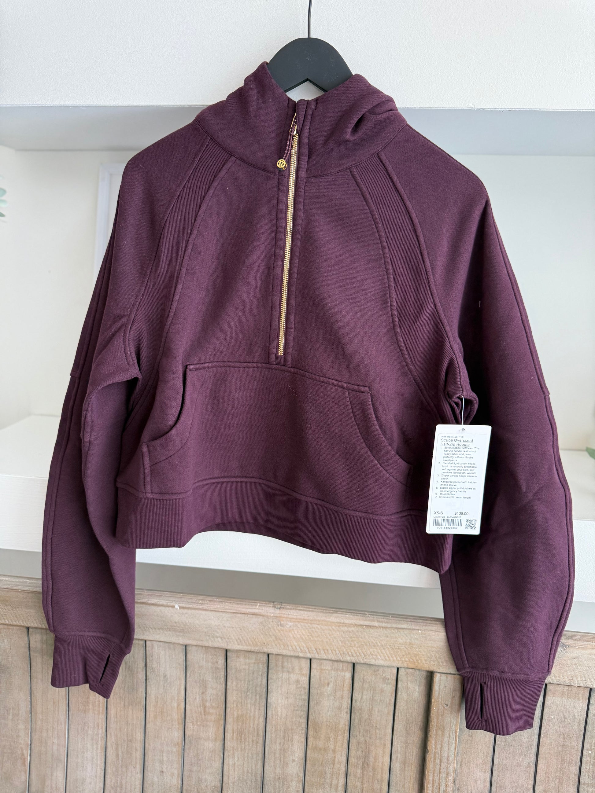 Scuba Oversized Half-Zip Hoodie