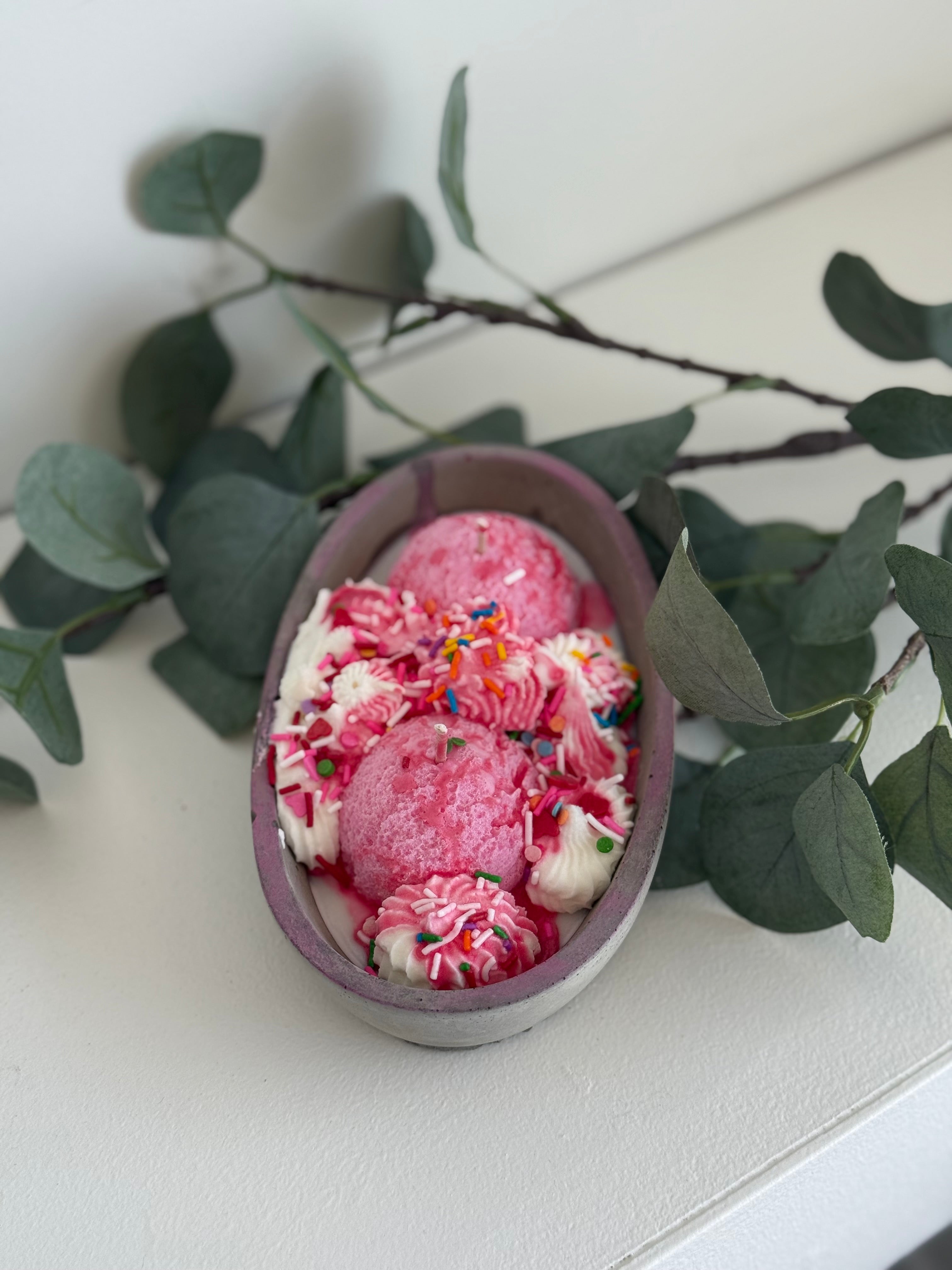 Sundae Float Boat Candle
