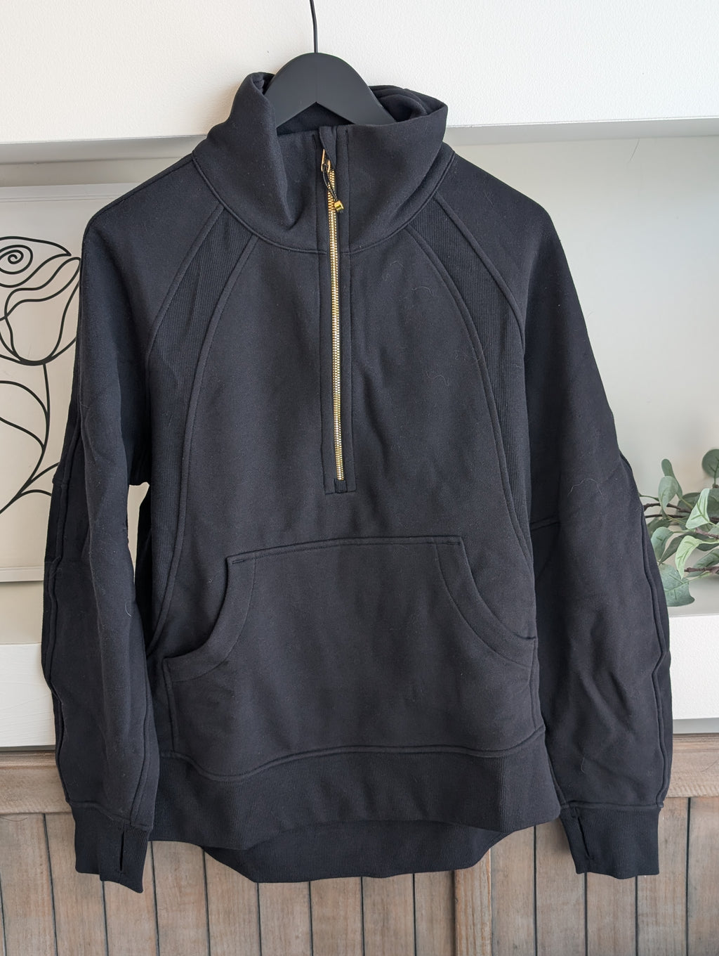 Scuba Oversized Funnel Neck Half Zip