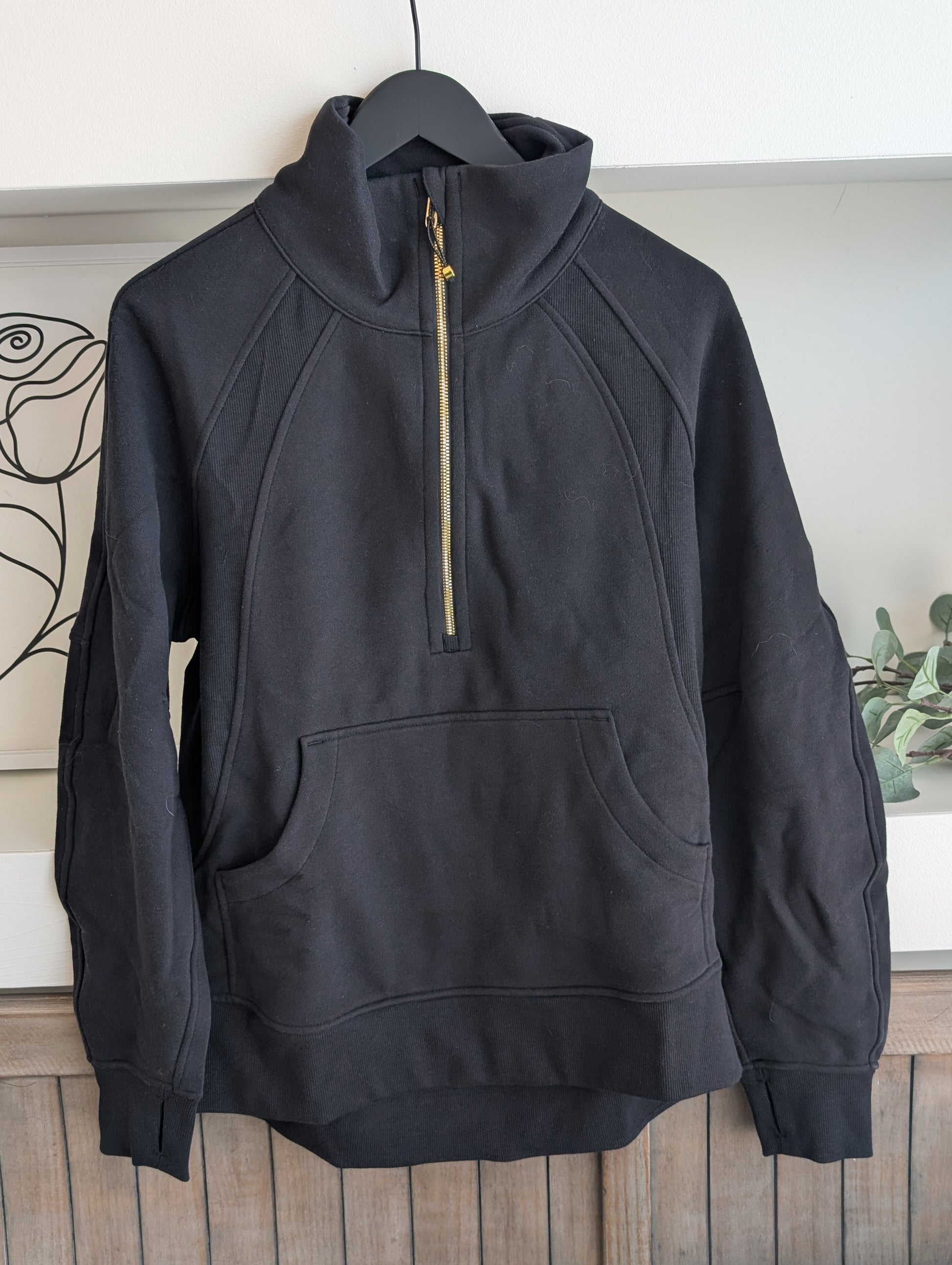 Scuba Oversized Funnel Neck Half Zip